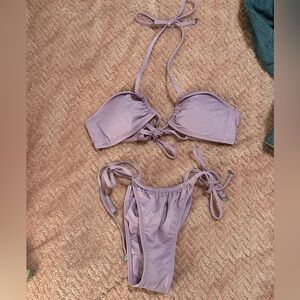 PINK Victoria's Secret Shimmering Lilac Bikini